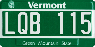VT license plate LQB115