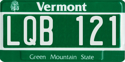 VT license plate LQB121