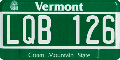VT license plate LQB126