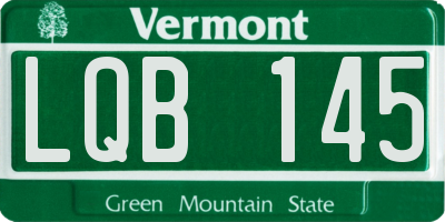 VT license plate LQB145