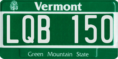 VT license plate LQB150