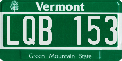 VT license plate LQB153