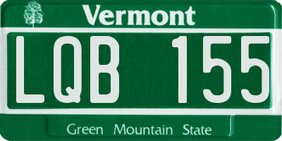 VT license plate LQB155