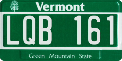 VT license plate LQB161