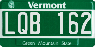 VT license plate LQB162