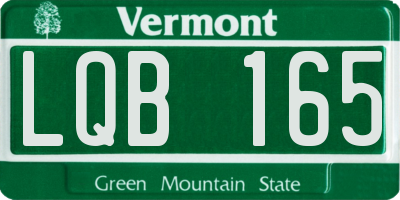 VT license plate LQB165