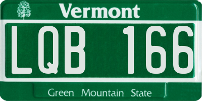 VT license plate LQB166