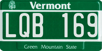 VT license plate LQB169