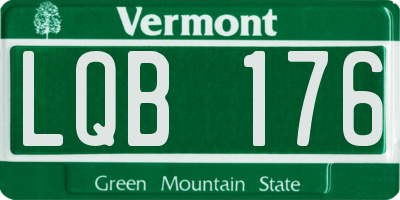 VT license plate LQB176