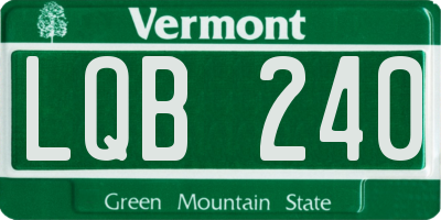 VT license plate LQB240