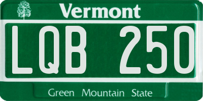 VT license plate LQB250