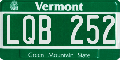 VT license plate LQB252