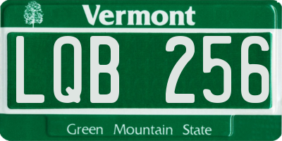 VT license plate LQB256