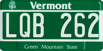 VT license plate LQB262
