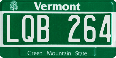 VT license plate LQB264