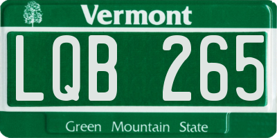 VT license plate LQB265