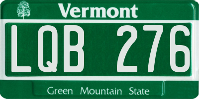 VT license plate LQB276