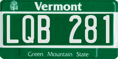VT license plate LQB281