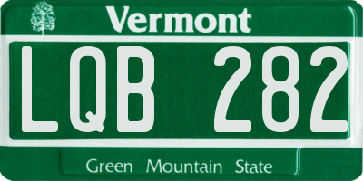 VT license plate LQB282