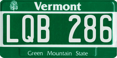 VT license plate LQB286
