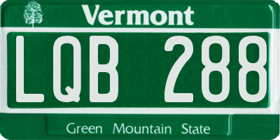 VT license plate LQB288