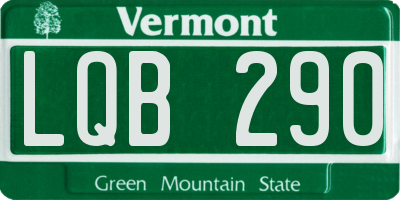 VT license plate LQB290