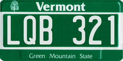 VT license plate LQB321