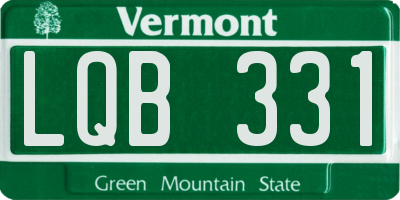 VT license plate LQB331