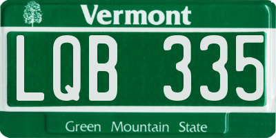 VT license plate LQB335