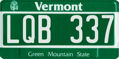 VT license plate LQB337