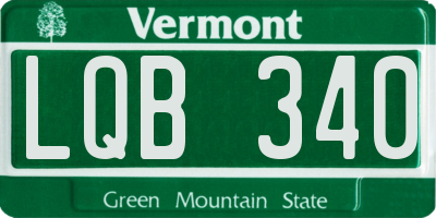 VT license plate LQB340