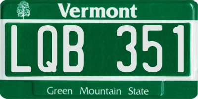 VT license plate LQB351