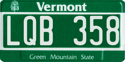 VT license plate LQB358
