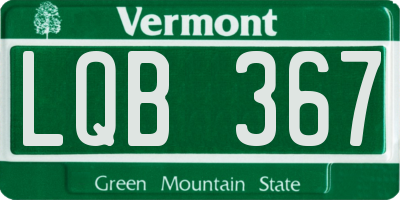 VT license plate LQB367