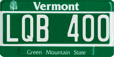 VT license plate LQB400