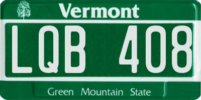 VT license plate LQB408