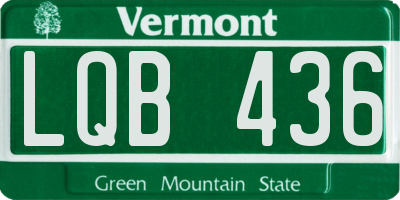 VT license plate LQB436