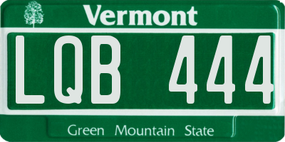 VT license plate LQB444