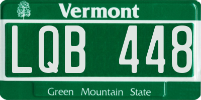 VT license plate LQB448