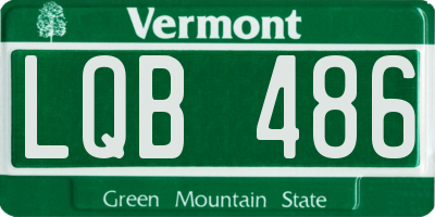 VT license plate LQB486