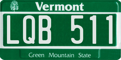 VT license plate LQB511