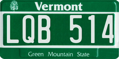 VT license plate LQB514