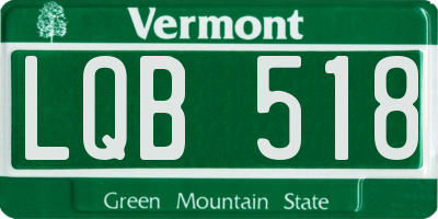 VT license plate LQB518