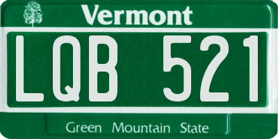 VT license plate LQB521