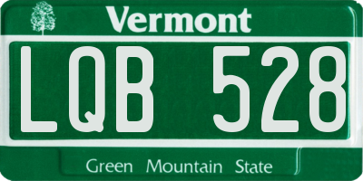 VT license plate LQB528