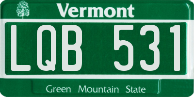 VT license plate LQB531