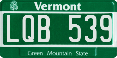 VT license plate LQB539