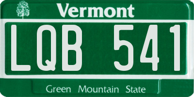 VT license plate LQB541