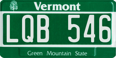 VT license plate LQB546