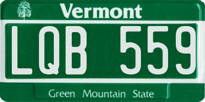 VT license plate LQB559